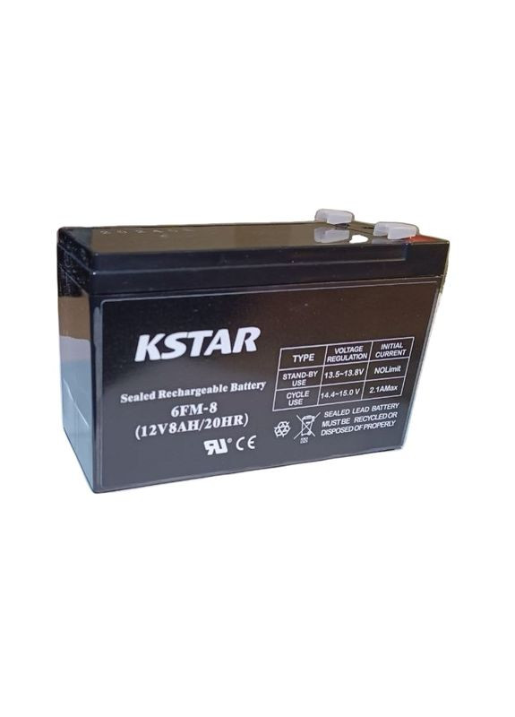 Акумуляторна батарея 12V 8.0AH (6-FM-8) AGM KSTAR (341490615)