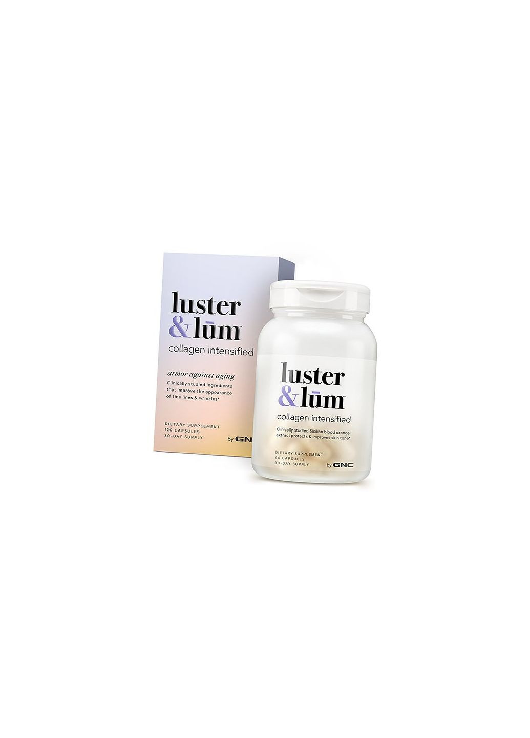 Коллаген Биоселл для кожи, Luster & Lum Collagen Intensified, 120капс (68120003) GNC (293257226)