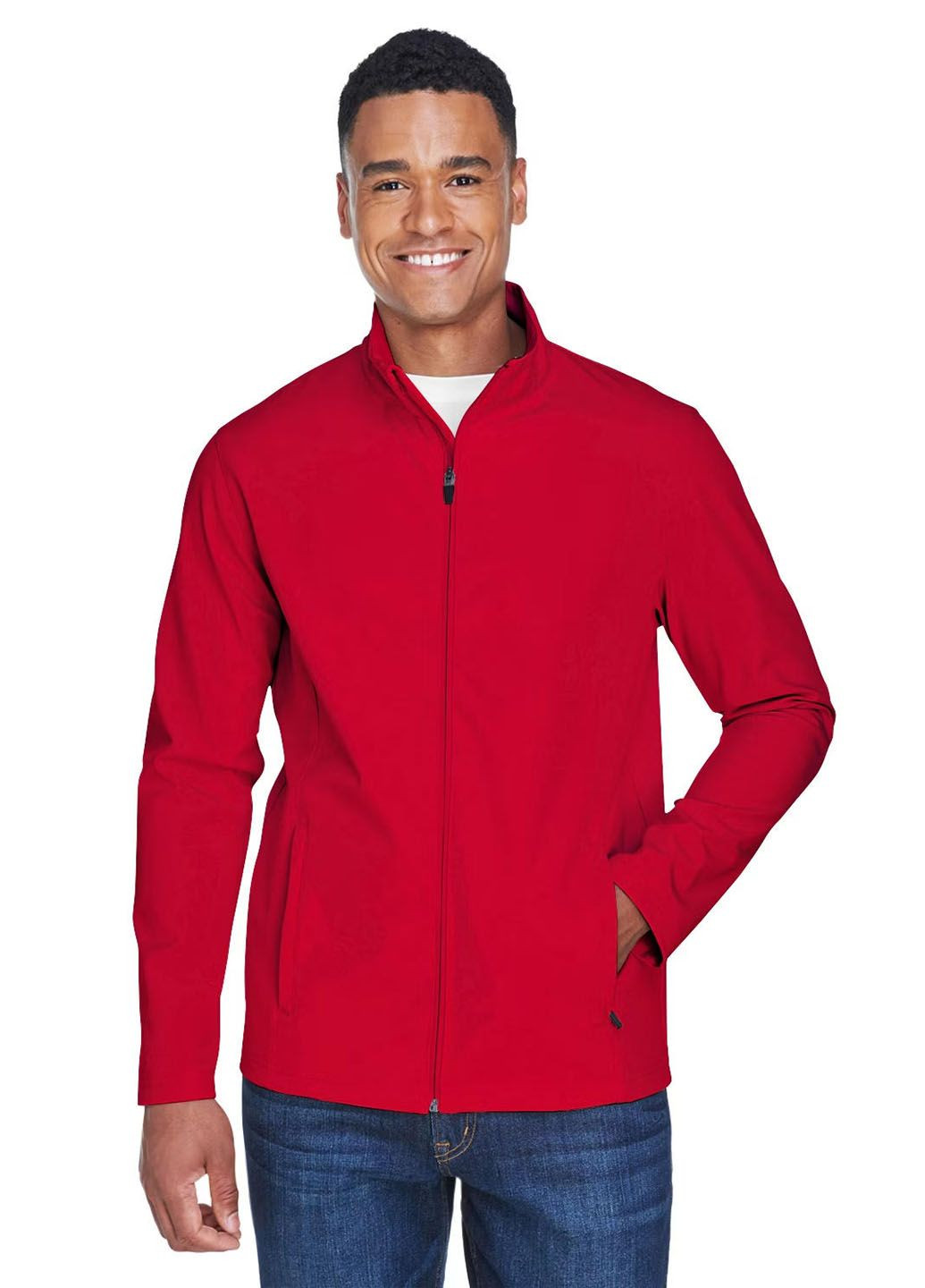 Красная демисезонная водонепронецаемая куртка soft shell Team 365