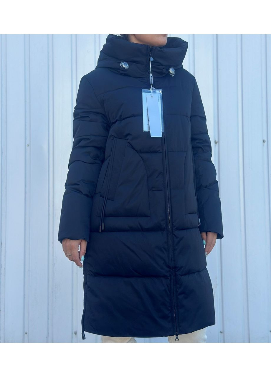 Зелене зимнє Зимове напівпальто жіноче 2488 сірооливкового Meajiateer