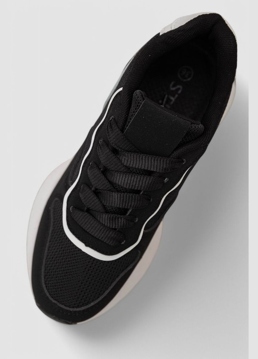 Кроссовки женские,, 248RXM110 Stilli чёрно-белые всесезоны (323443347)