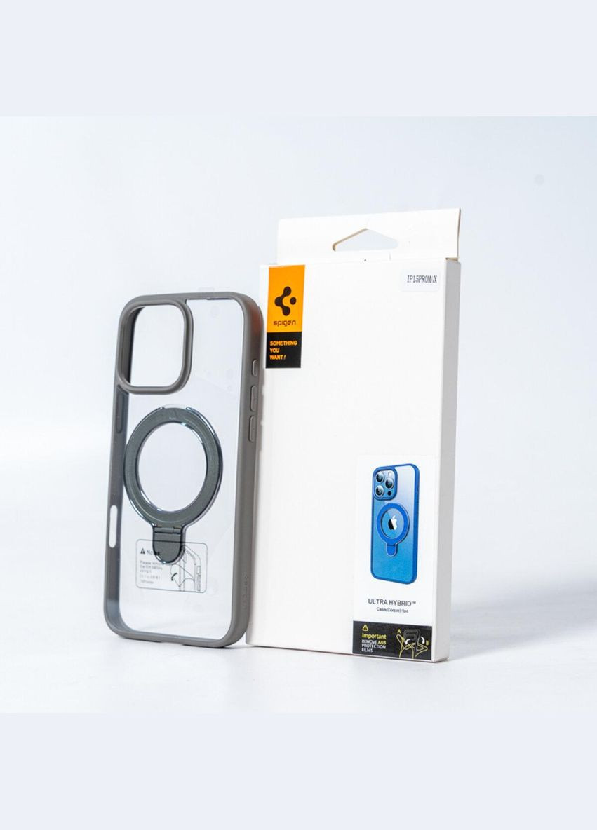 Чехол для смартфона AAA Magnetic Ring для iPhone 15 Pro Max Grey (SPGMGRING15ProMaxGrey) Spigen (315138380)