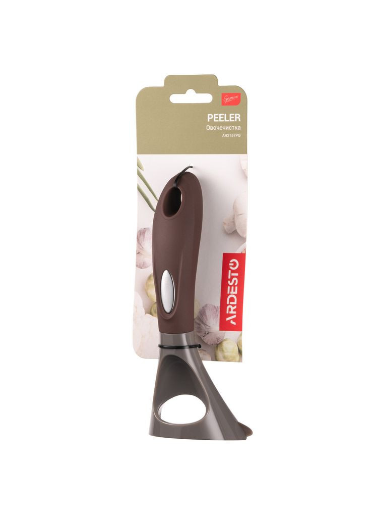 Овощечистка Gemini, 19см, нержавеющая сталь, пластик, серо (m503580) Ardesto Gemini, 19см, нержавіюча сталь, пластик, сіро-кори (369029024)