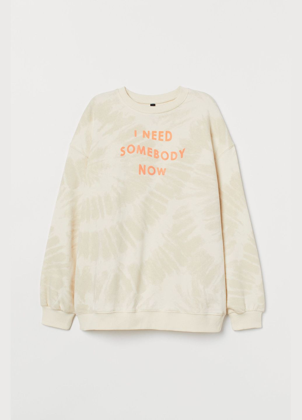 Комбинированный свитшот H&M надпись (303346260)