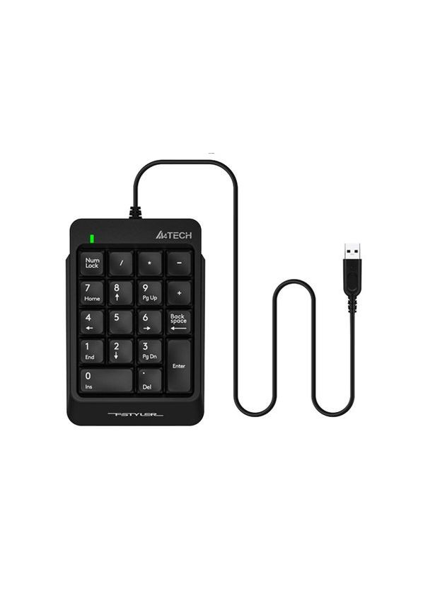 Клавиатура цифровая FK13P (Black), черная, USB A4Tech (342114016)