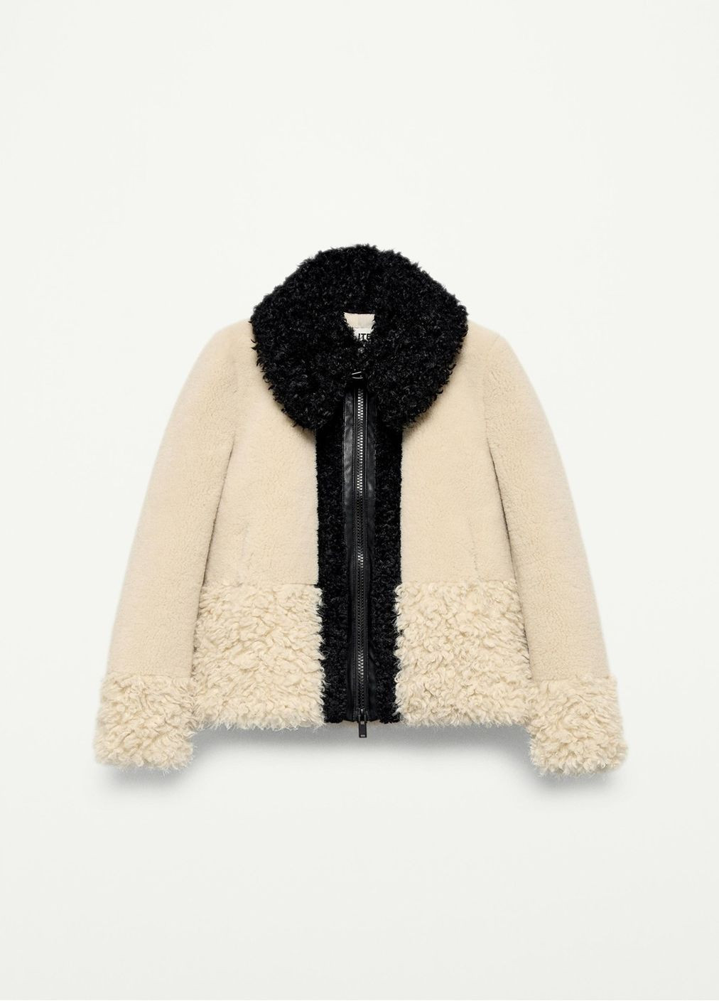 Черно-белая демисезонная куртка Zara