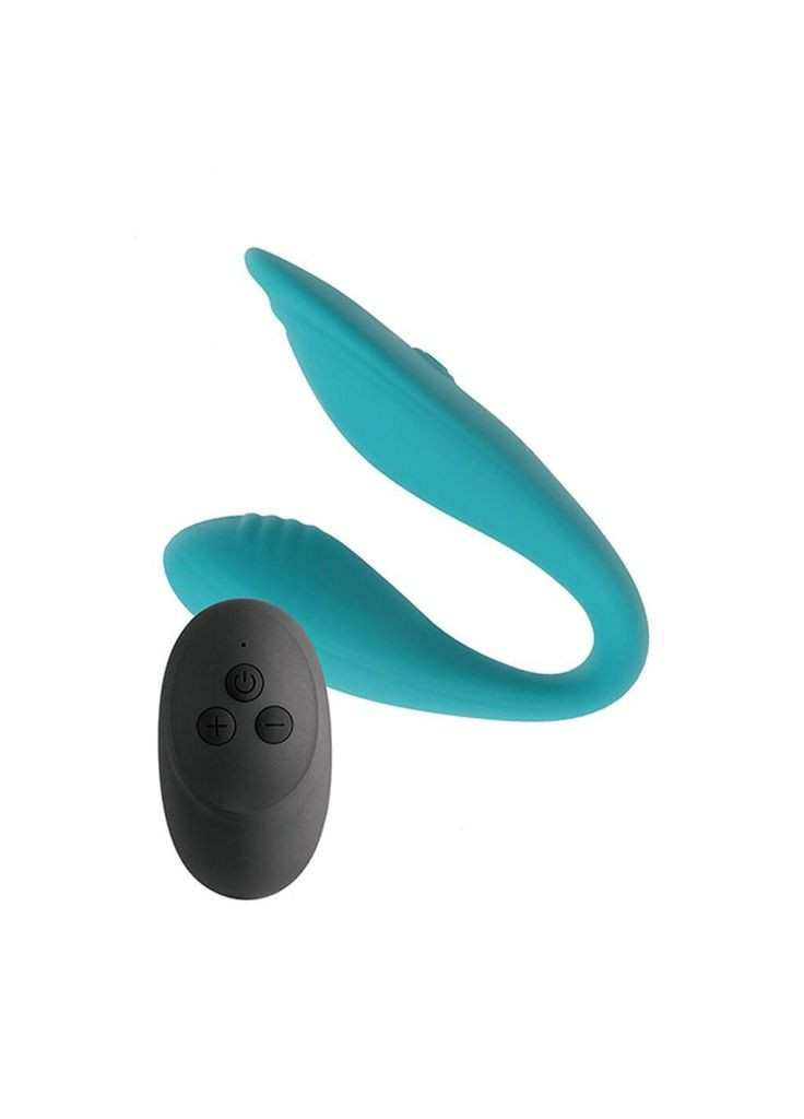 Двойной вибратор S Pleasures Premium Delight, бирюзовый, для клитора и точки G, 10 режимов No Brand (366877217)