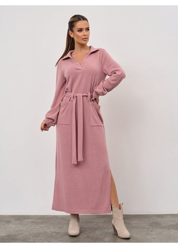 Розовое платье 15351 розовое ISSA PLUS однотонное