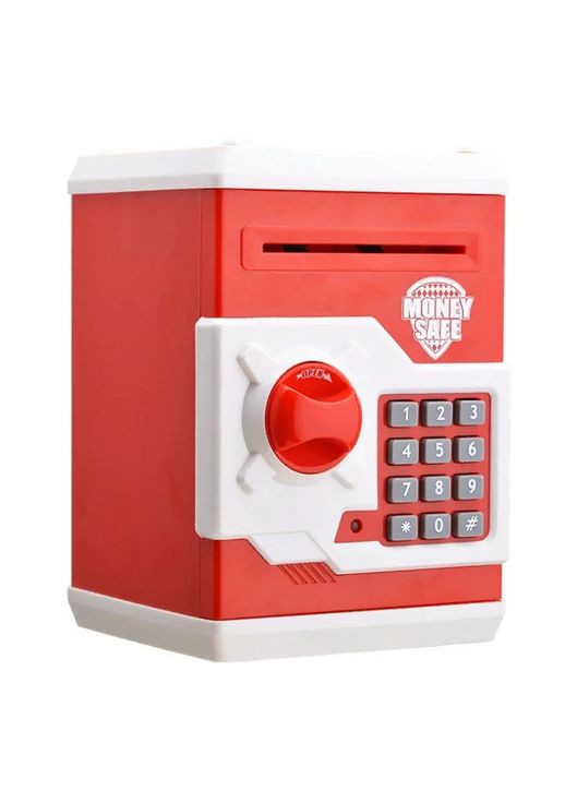 Детская копилка/сейф MK 3916 с купюроприемником Красный Maxland (315153995)