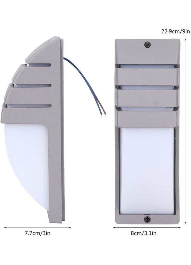 Zer one1 LED настінний світильник 8W, 85-265V, водонепроникний,, холодне біле світло Zer One (315423466)