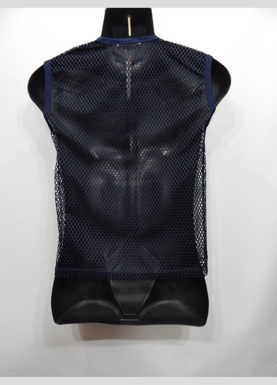 Синяя мужская легкая футболка безрукавка сетка р.46 002мфс (подросток, рост 158 см) Ecko Unltd