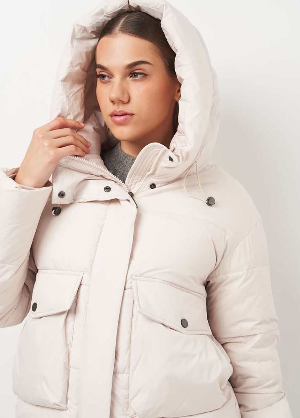 Кремовая зимняя куртка Lusskiri