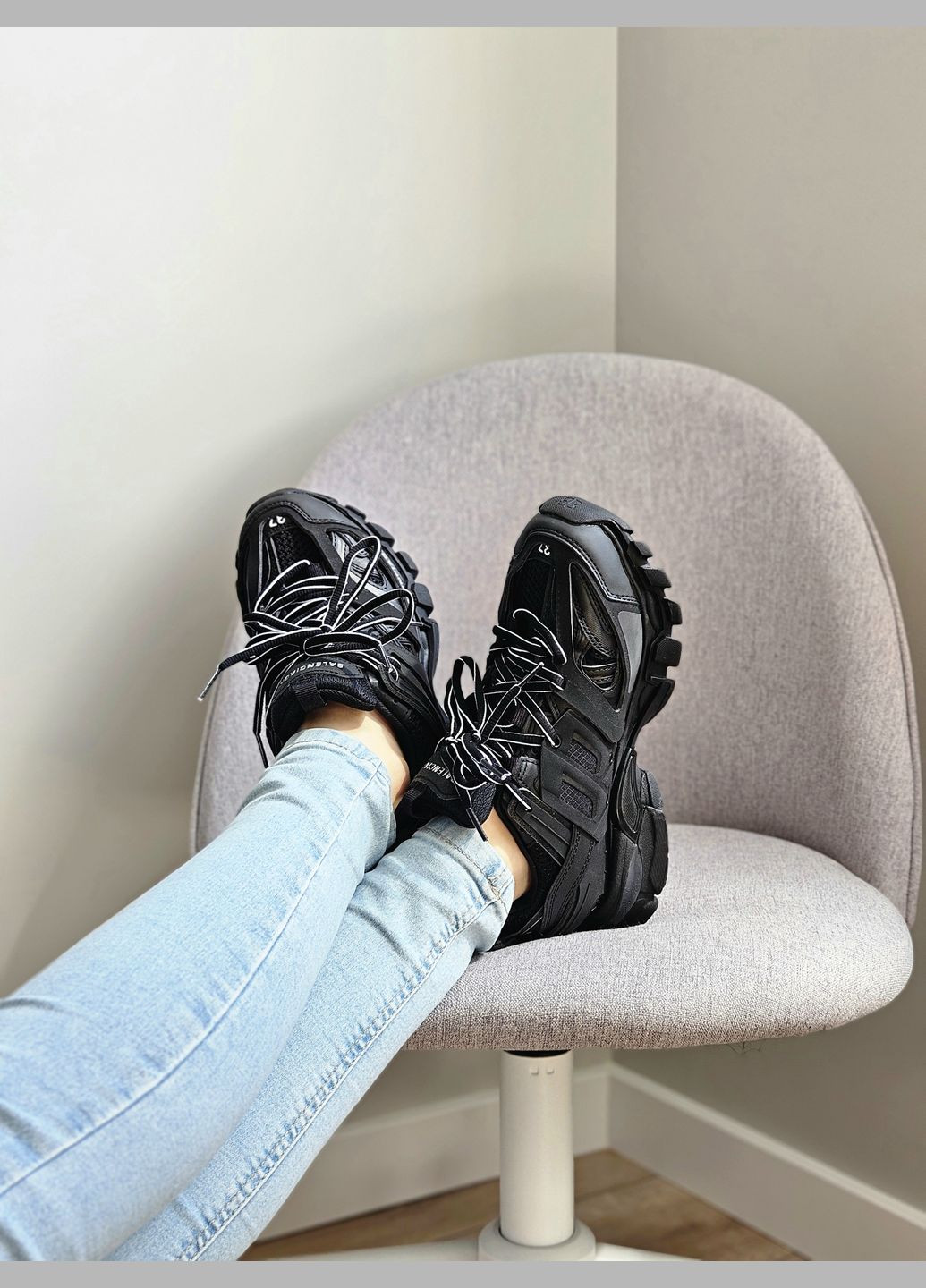 Кроссовки женские и мужские Balenciaga Track 3.0 black | Баленсиага Трек 3.0 черные No Brand чёрные всесезоны (307397803)