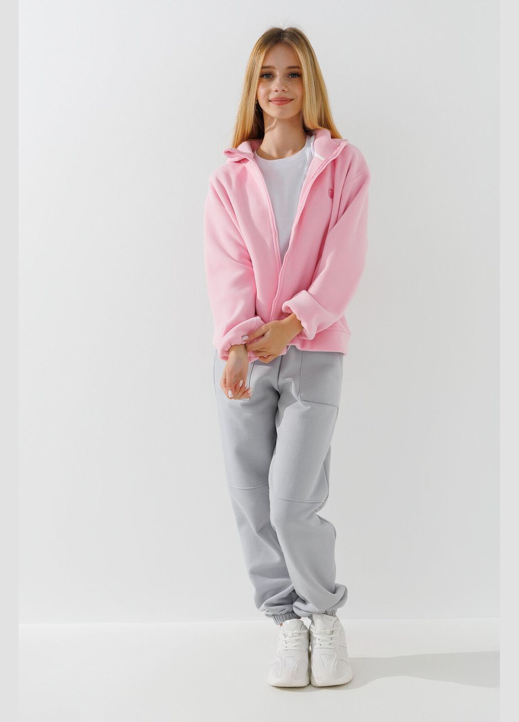 Кофта однотонная для девочки 24865 140 см Розовый shop (2000990645487) Lizi Kids (363018750)