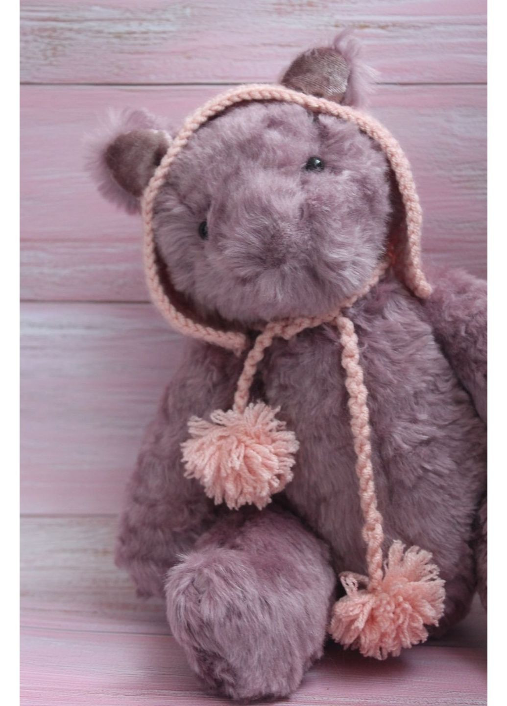 Сиреневый мишка ручной работы No Brand (372141857)