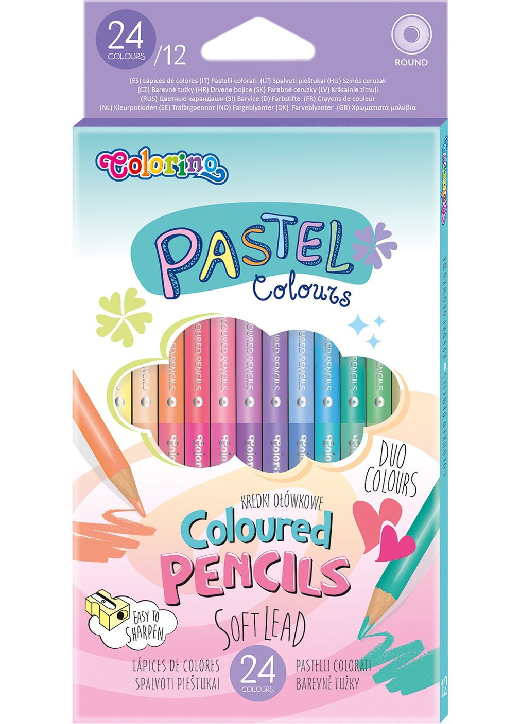 Набор карандашей 24 цв. Pastel Duo Colors двусторонних Colorino (289479498)