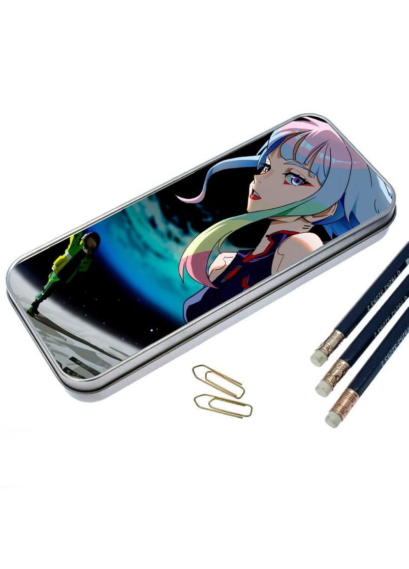 Пенал шкільний для хлопчика та дівчинки металевий Кіберпанк #009 7*18 см Silver No Brand (309160382)