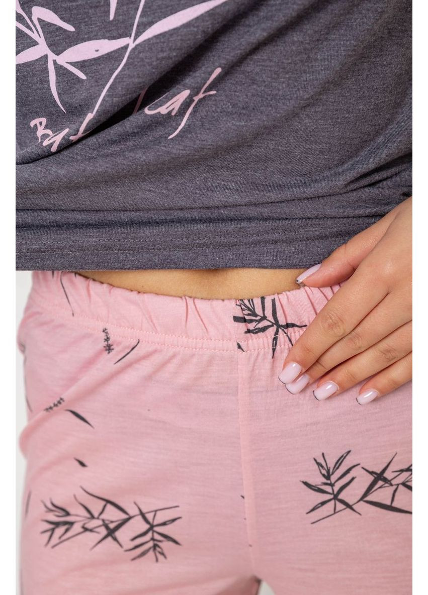 Сіра всесезон піжама жіноча з принтом, колір сірий, 243r7150 Andi