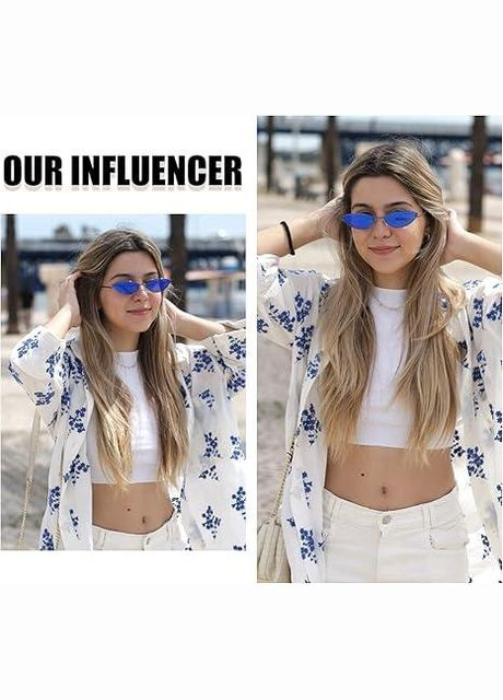 Винтажные овальные солнцезащитные очки, поляризованные, UV-защита (темно-голубой) Duco (301854290)