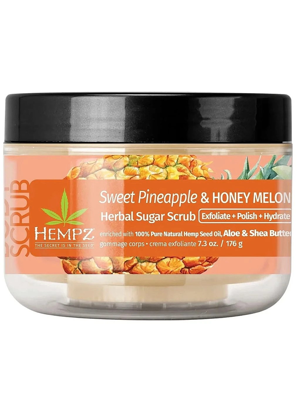 Скраб цукровий для тіла "Солодкий ананас та Медова диня" Sweet Pineapple & Honey Melon Herbal Sugar Scrub, 176 г Hempz (353847824)