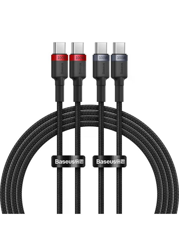 Кабель Сafule cable USB-C Type-C to Type-C 100W (2 шт) 2m 2м Baseus (369511611)