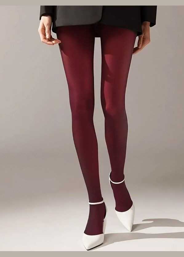 Матовые непрозрачные колготы Fedra 60 den BORDEAUX P1010 бордовые Италия Panna (329203275)