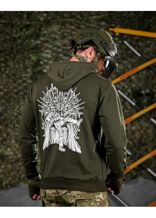 Тактическое мужское худи Трон олива No Brand (360506908)