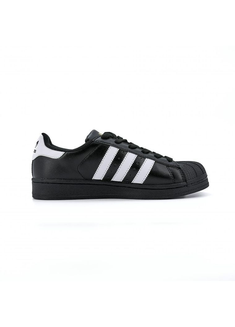 КРОССОВКИ ЖЕНСКИЕ ADIDAS SUPERSTAR BLACK WHITE 2 АДИДАС СУПЕРСТАР No Brand чёрные демисезоны (367169330)