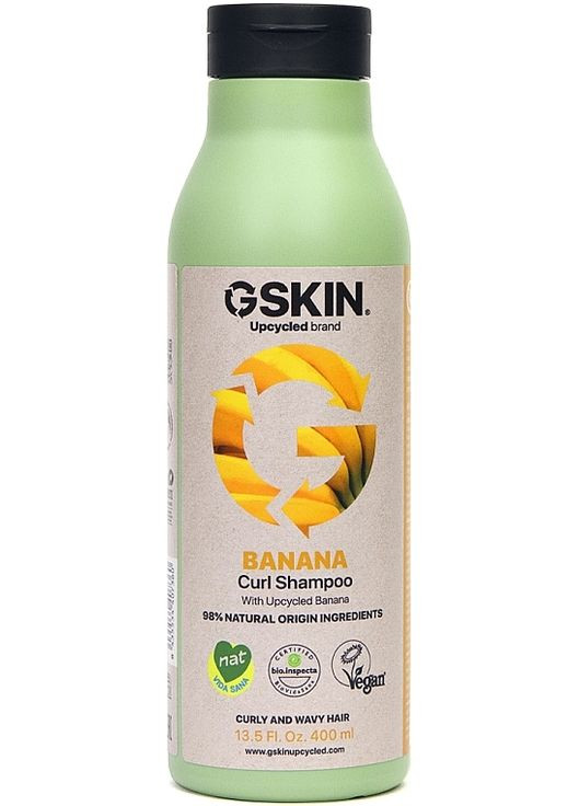Шампунь з екстрактом банана для виткого волосся Banana Curl Shampoo 400ml (1450736-32067724) GSKIN (369104208)