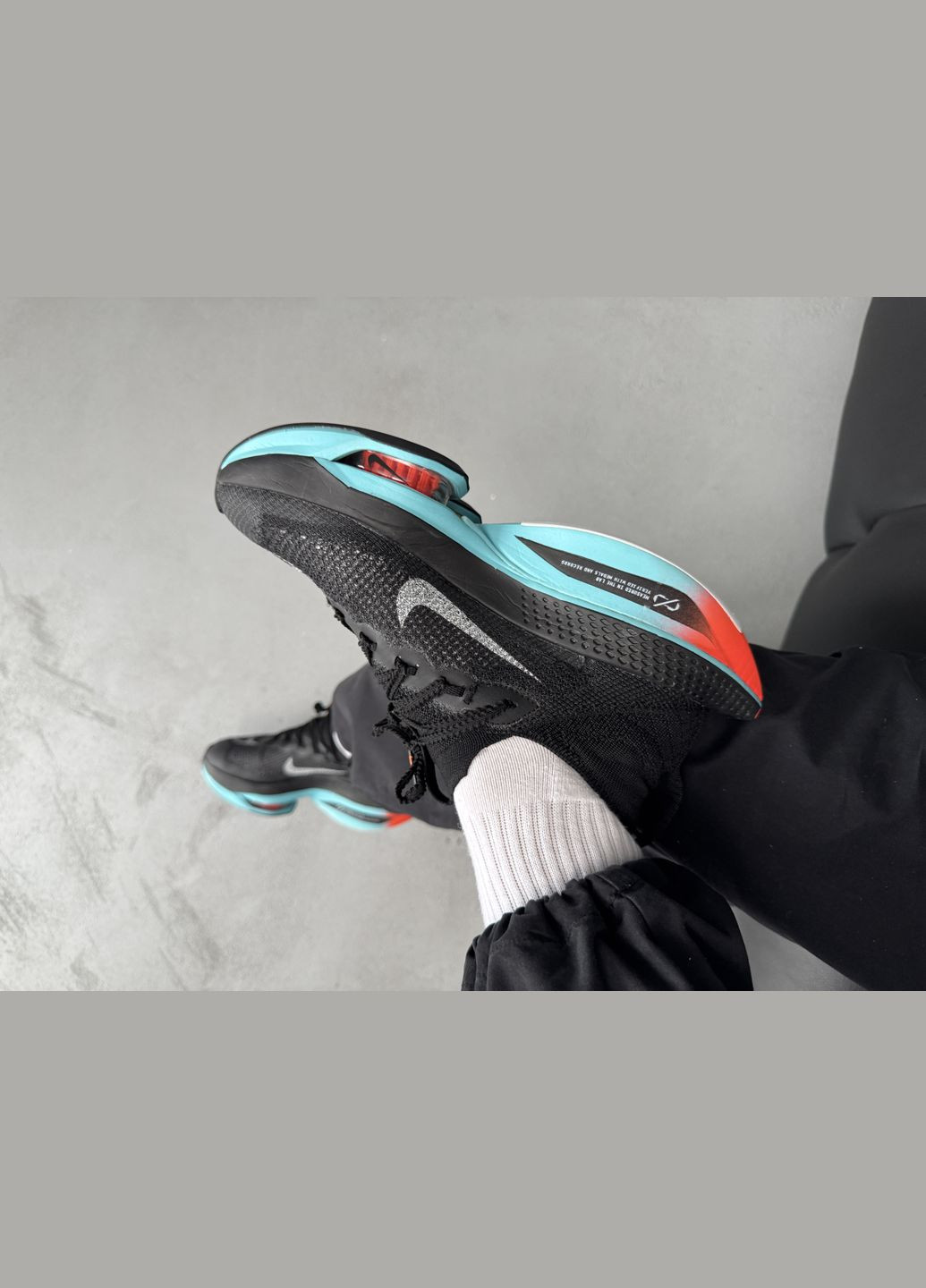 Чорні Осінні кросівки чоловічі nike air zoom alphafly 2 black blue | найк еір зум альфафлай 2 чорні No Brand