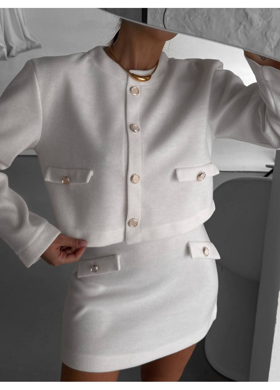 Нежный вязаный костюм из ангоры (жакет + юбка) 😍💗 ЗАМЕР В ОПИСАНИИ DK/DL Мода без кордонів (369713509)