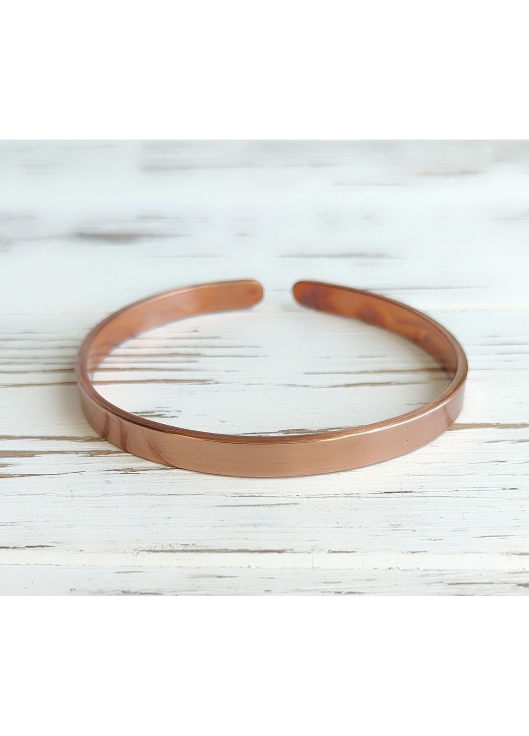 Мідний браслет гладка висота 6 мм 170 No Brand (364202403)