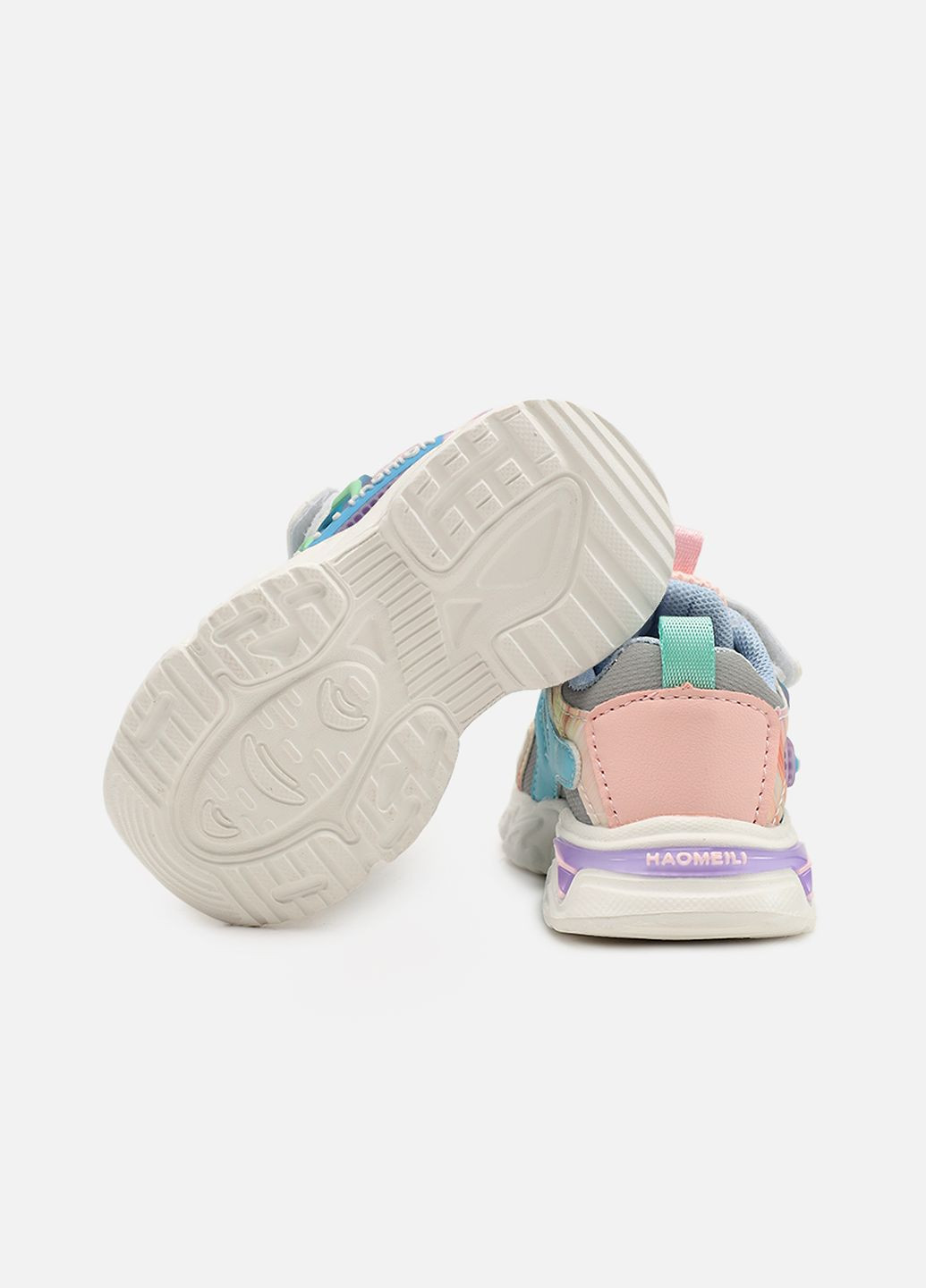 Сірі осінні кросівки для дівчинки, на пласкій підошві колір сірий cb-00273945 Kimboo