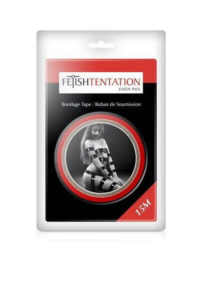 Скотч для бондажа Red (15 м), не липнет к коже и волоскам, только сам к себе Fetish Tentation (369948613)