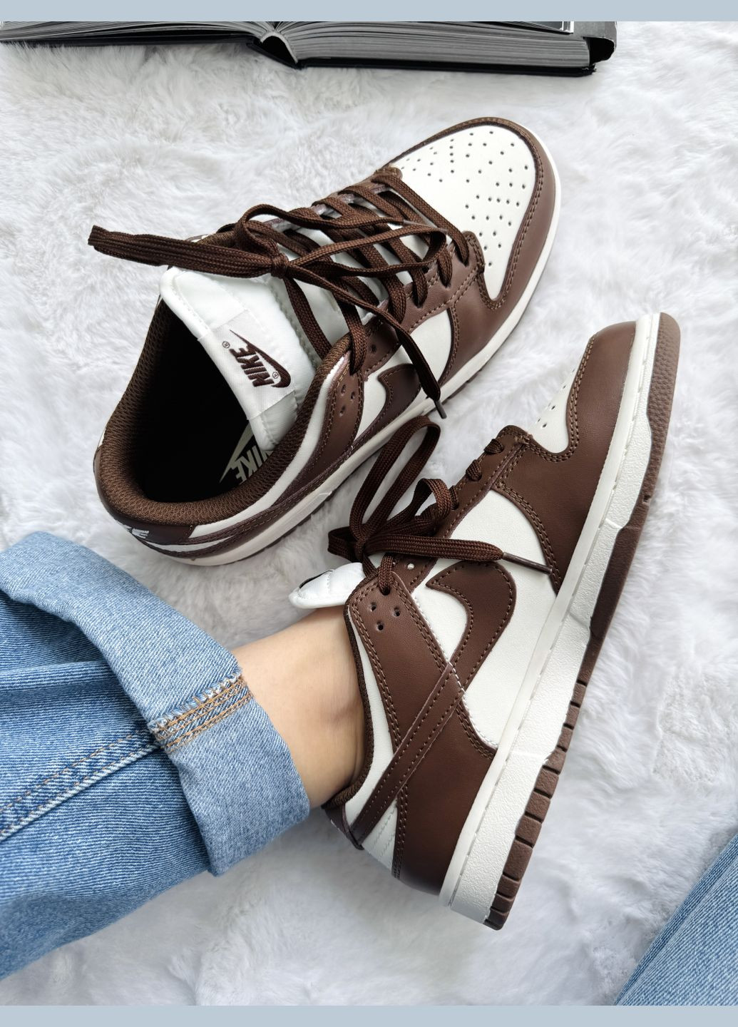 Кросівки жіночі і чоловічі Nike SB Dunk Wmns Brown Sail | Найк СБ Данк коричневі No Brand коричневі демісезони (341485842)