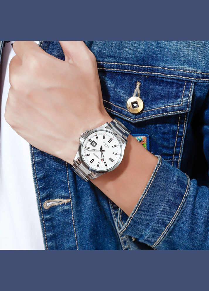 1654SI Silver кварцевый классический Skmei (323079668)