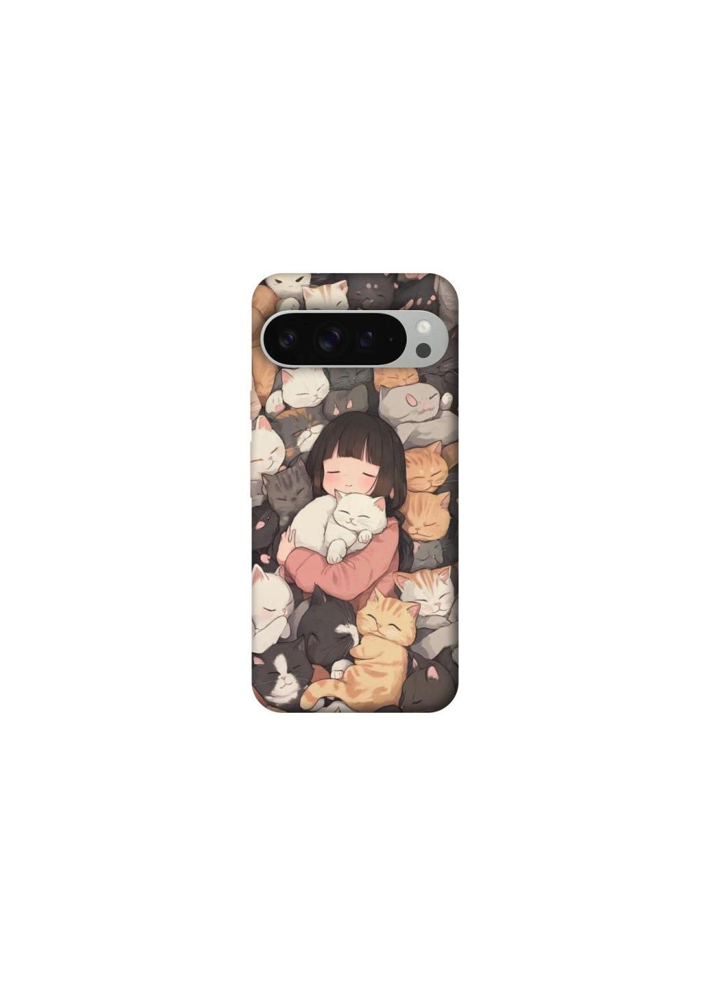 Чохол на Google Pixel 9 Pro XL Girl with cats Frontalka (354209571)