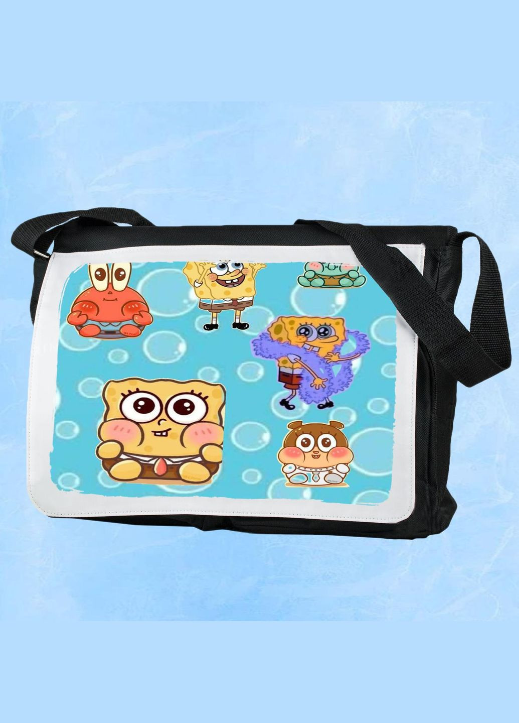 Мужская (женская) сумка через плечо для спортзала дорожная универсальная с принтом #036 Черный No Brand (322119777)