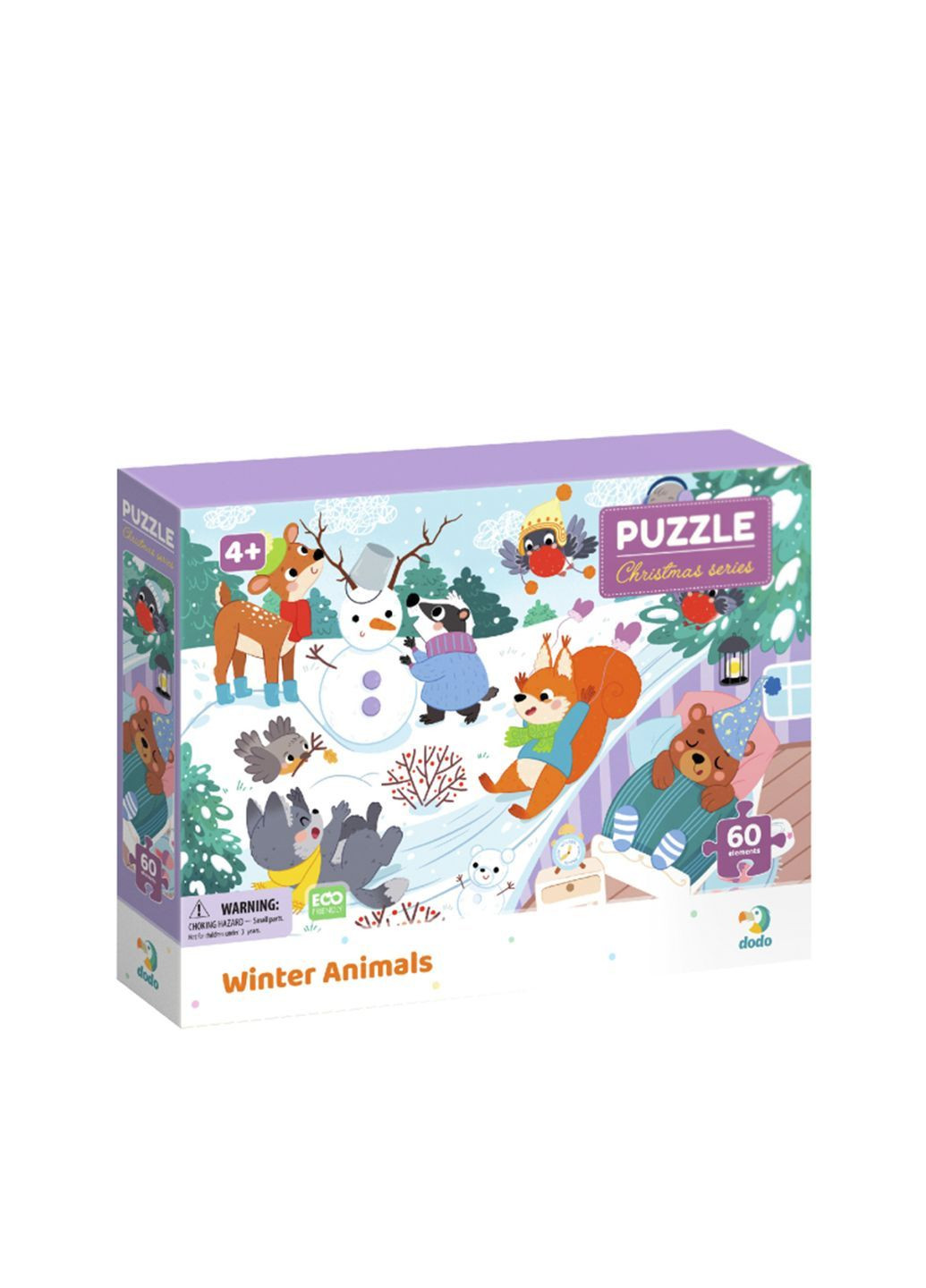 Пазл Зимние животные, 60 элементов цвет разноцветный ЦБ-00286040 Dodo (362617510)
