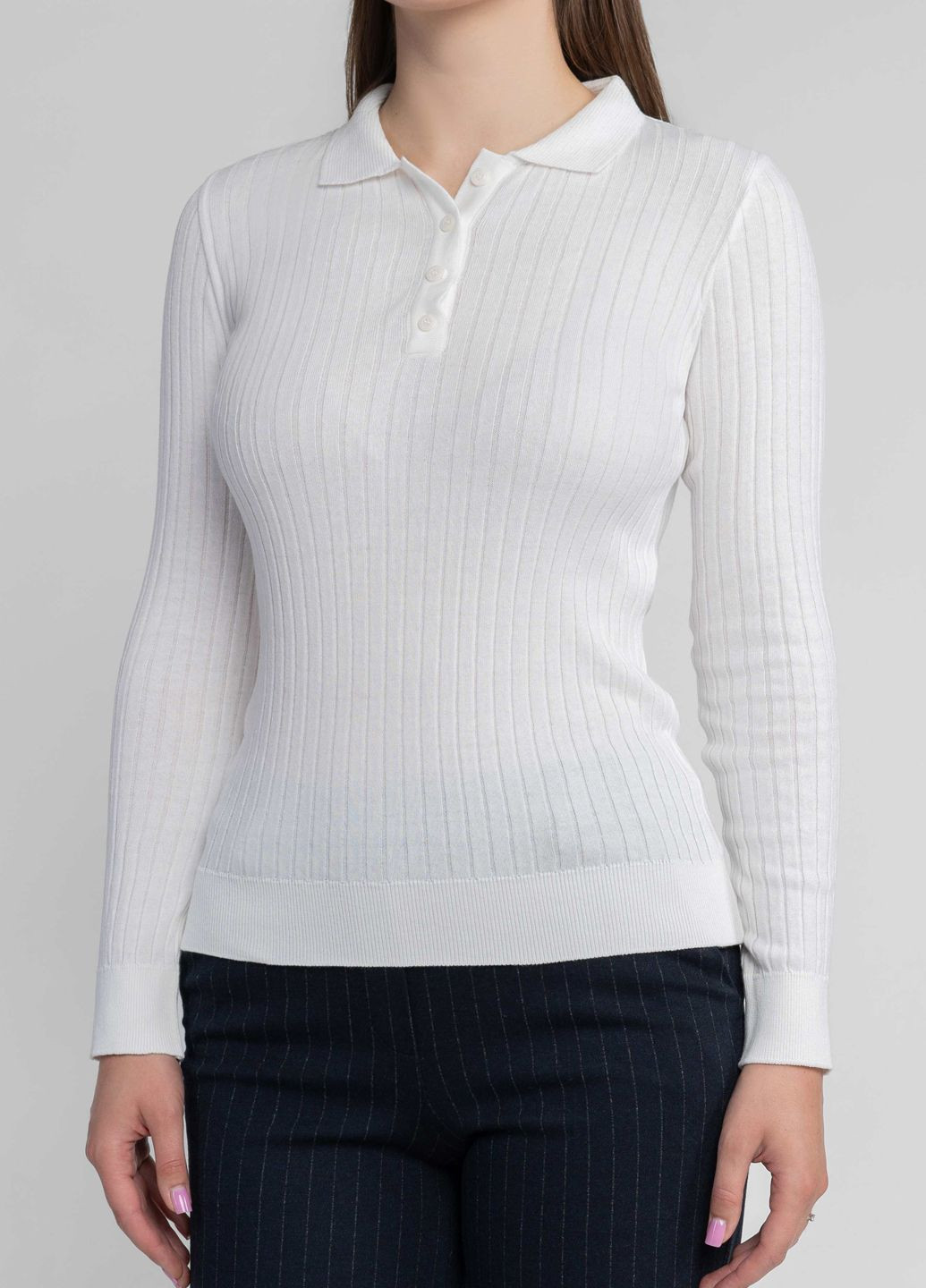 Белая женская футболка-поло женское белое Arber