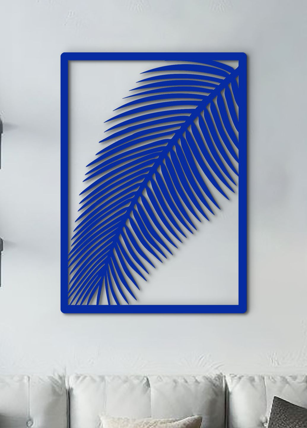 Настінний декор для дому, картина лофт "Пальмовий листок", декоративне панно 35х25 см Woodyard (292113160)