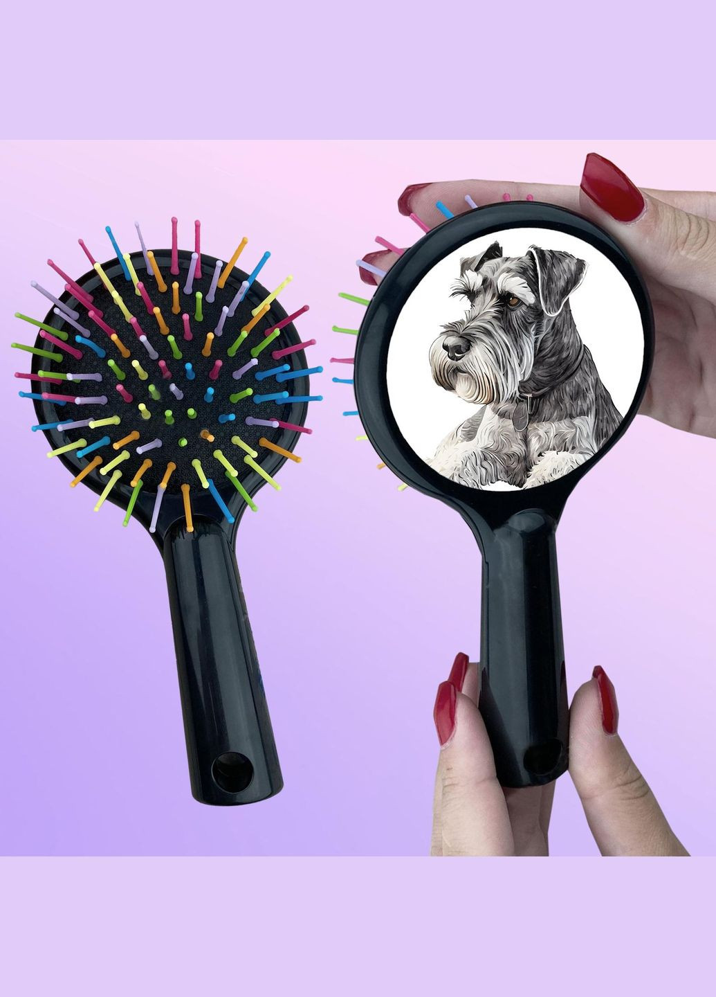 Расческа для волос Собака #140 Черная No Brand (315043223)