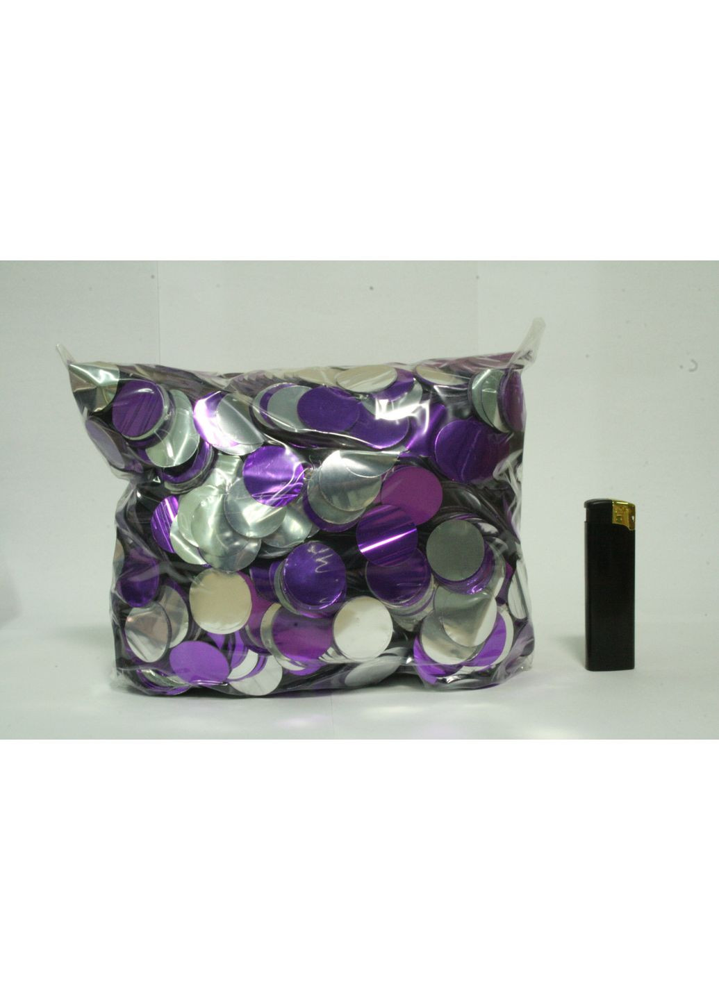 Кружечки сріблясто-фіолетові фольговані No Brand (368969736)