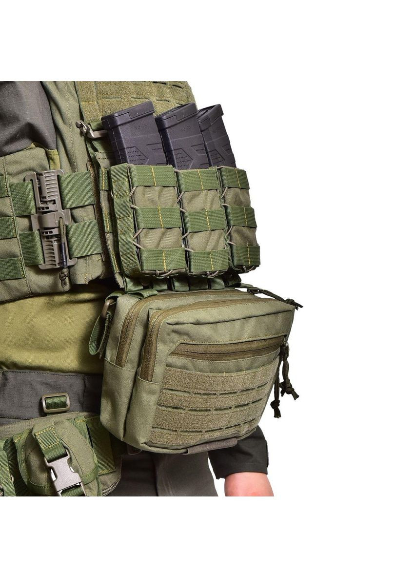 Итог для магазинов одинарный открытый тканевый Stealth PRO. Cordura 1000 Цвет Ranger Green GIG military (370590112)
