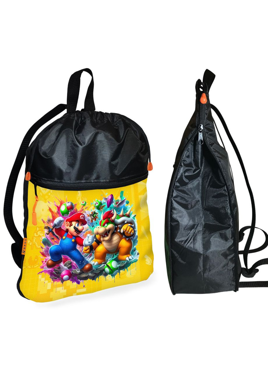Рюкзак-мешок для обуви,спортивной формы Супер Марио "Super Mario" детская сумка для сменки (1472) No Brand (325450469)