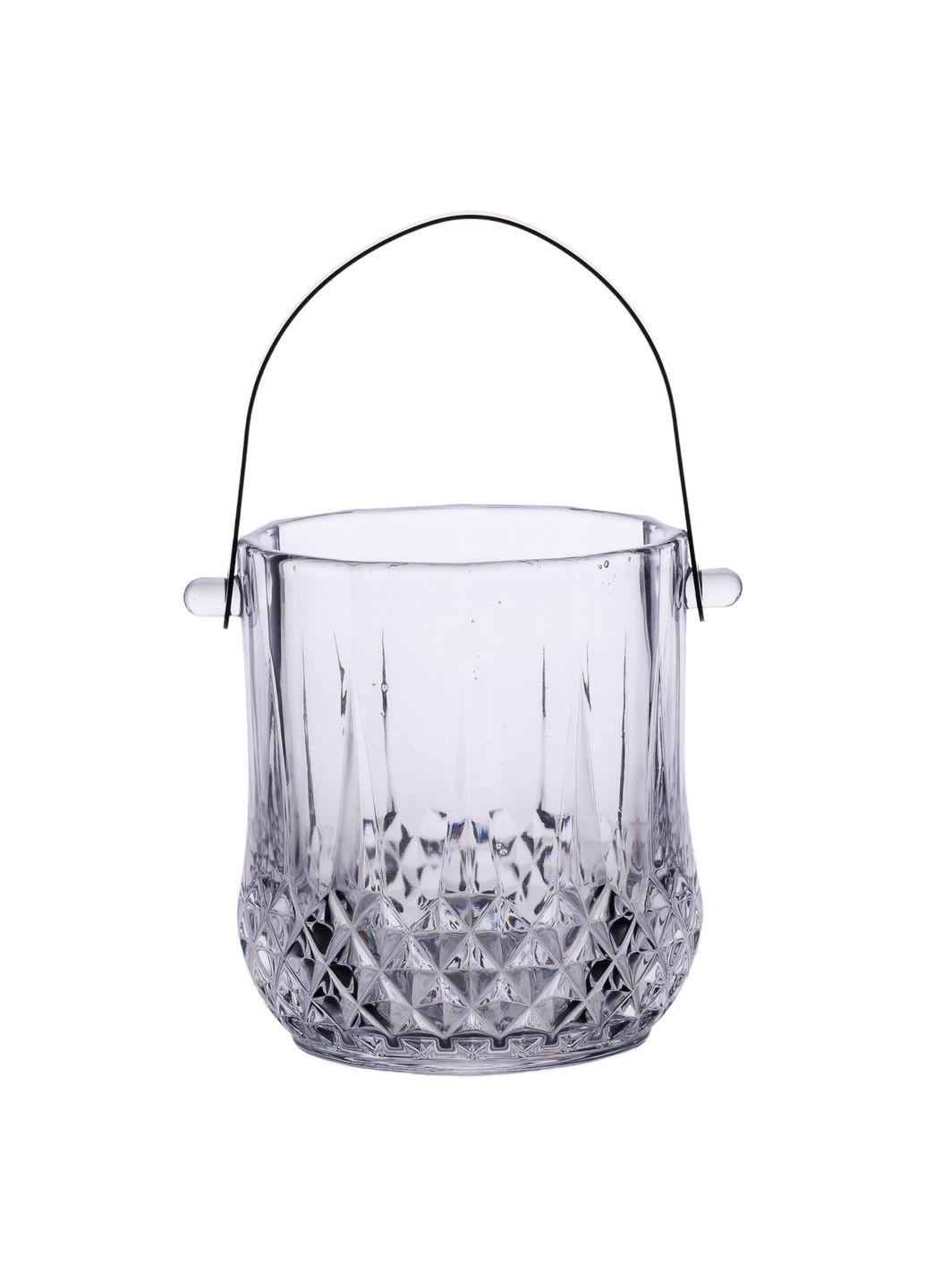 Відерце для льоду Small ice 1.1 л скляне зі щипцями Yiwu (336964320)