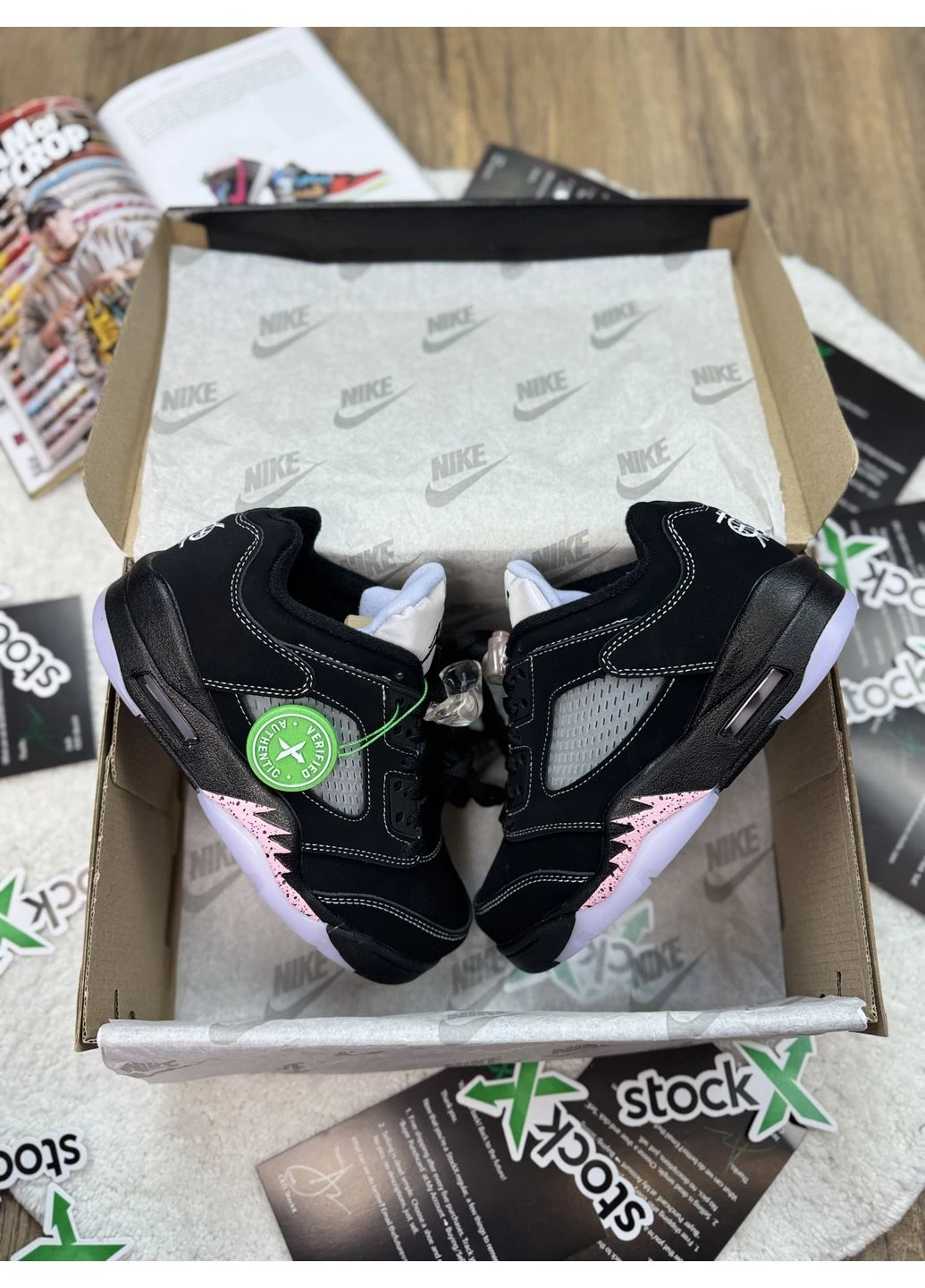 КРОССОВКИ ЖЕНСКИЕ NIKE AIR JORDAN 5 LOW DONGDAN НАЙК АИР ДЖОРДАН No Brand комбинированные демисезоны (391952269)