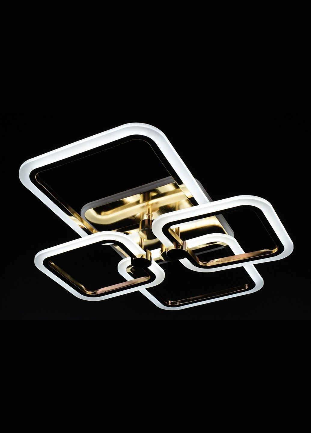 Люстра светодиодная потолочная LED светильник для квартиры на потолок лэд с пультом 26945 Золото 11х48х60 см. Sunnysky (364760463)