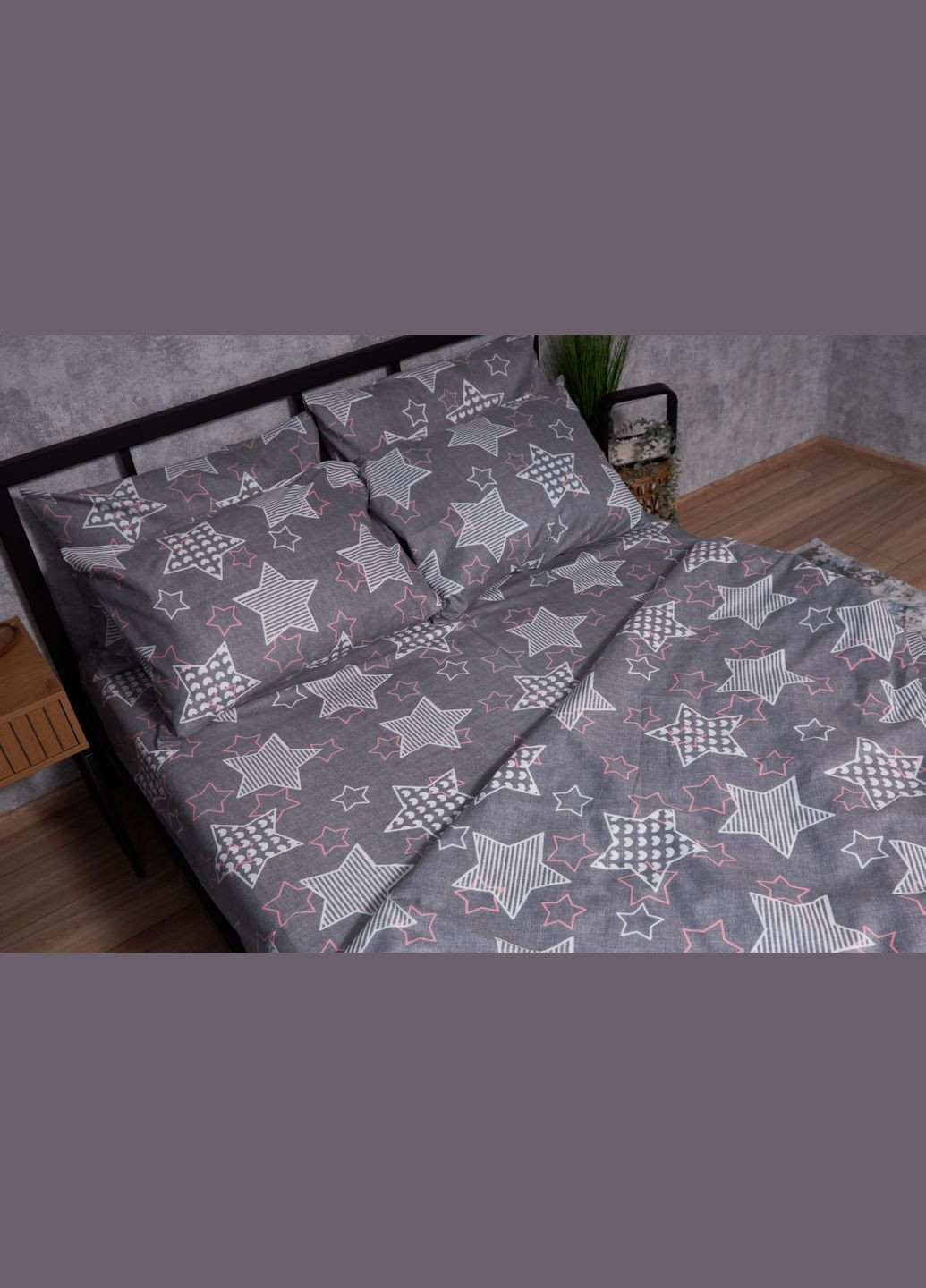 Комплект постільної білизни Микросатин Premium «» King Size 220x240 наволочки 2х40х60 (MS-820002508) Moon&Star Stardom (286762314)