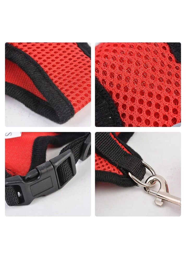 Мягкая сетчатая шлейка с поводком для собак Дышащая, легкая, регулируемая No Brand (362571890)